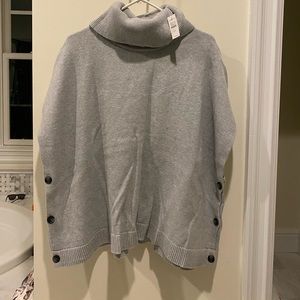 Talbots poncho new with tags gray